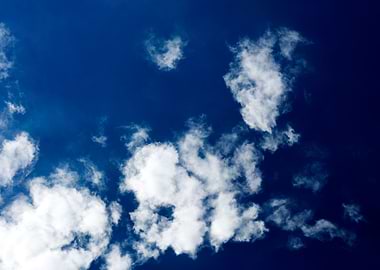 Summer blue skyscape print