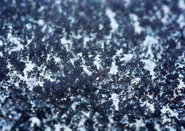 Iced window macro abstract