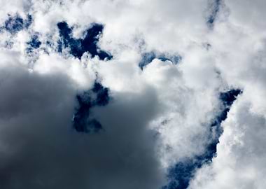 Summer blue skyscape print