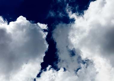 Summer blue skyscape print