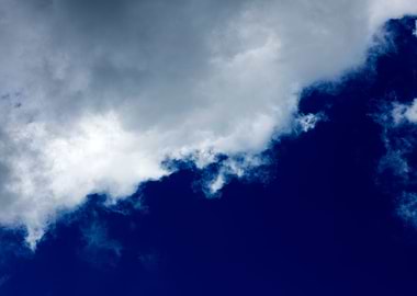 Summer blue skyscape print