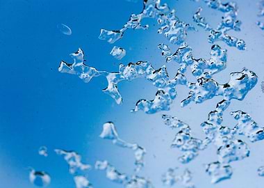 Iced window macro abstract