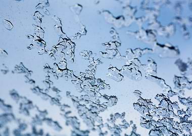 Iced window macro abstract