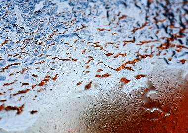 Iced window macro abstract