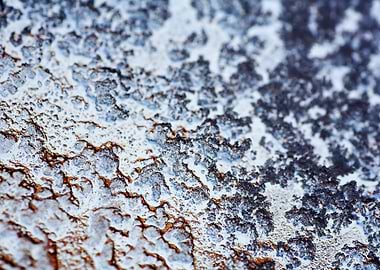 Iced window macro abstract