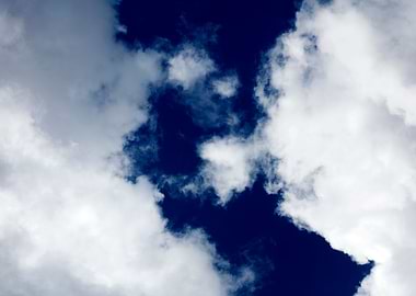 Summer blue skyscape print