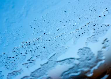 Iced window macro abstract