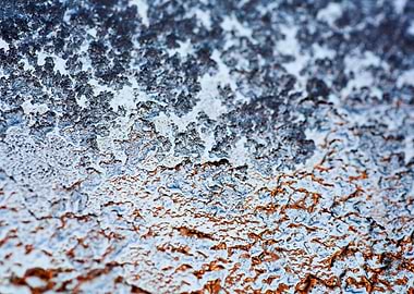 Iced window macro abstract