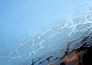 Iced window macro abstract