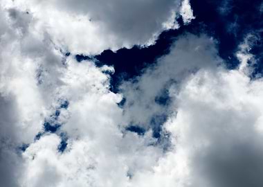 Summer blue skyscape print