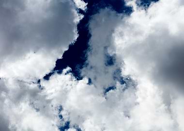 Summer blue skyscape print