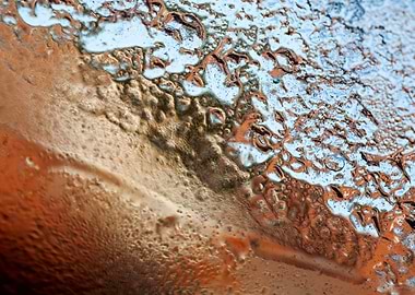 Iced window macro abstract