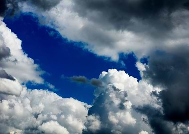 Summer blue skyscape print