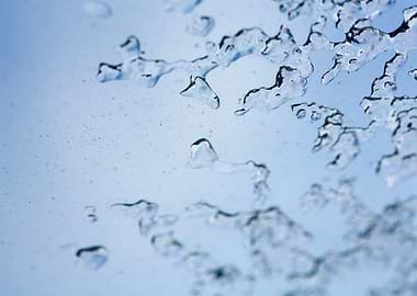 Iced window macro abstract