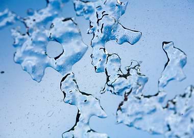 Iced window macro abstract