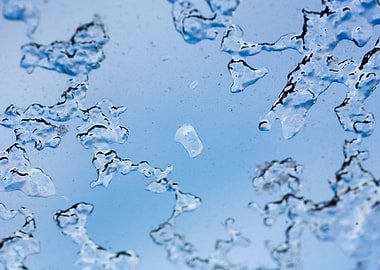 Iced window macro abstract