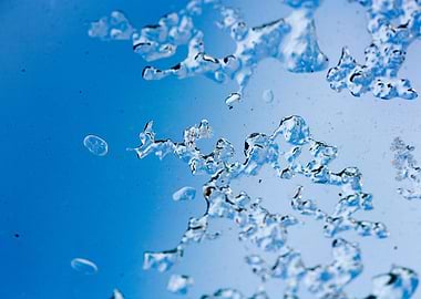 Iced window macro abstract
