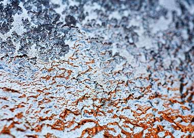 Iced window macro abstract
