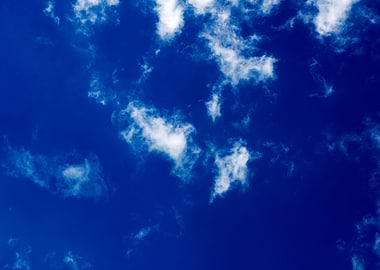 Summer blue skyscape print