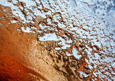 Iced window macro abstract