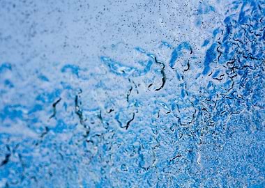 Iced window macro abstract