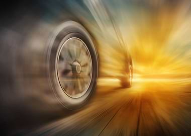 Tires is spin of speeding