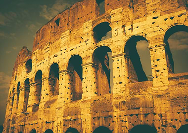 Vintage style colosseum