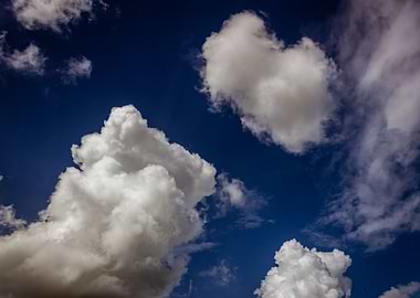 blue sky with white clouds