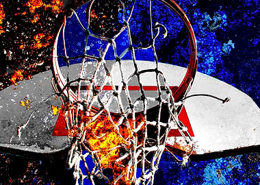 Basketball art print 199