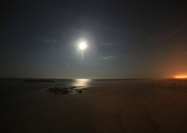 Jersey Shore at Night