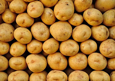 Stacked potatoes