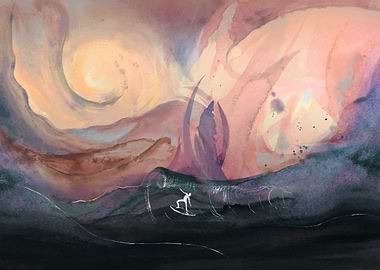 Surfing in nothern lights