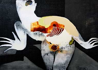 Dark room painting acrylic