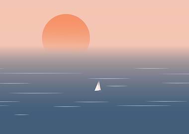 sailing in the warm summer