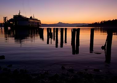 Ferry at dawn