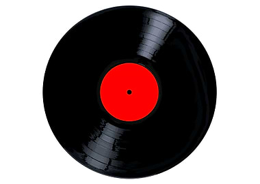 Blank Red Record Label