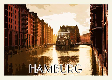 Hamburg Vintage Poster