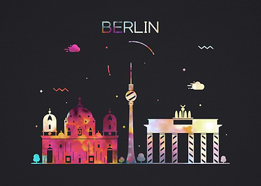 Berlin Germany City Dark