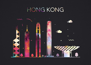 Hong Kong City Skyline Fun