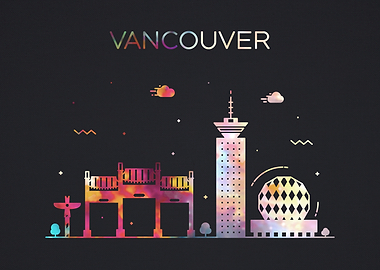 Vancouver Canada City Dark