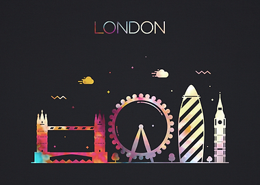 London England City Dark