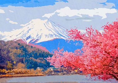 Mountains landscape Japon