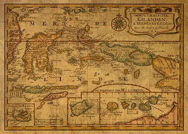 Spice Islands Vintage Map