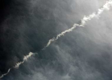 Black air sky with clouds