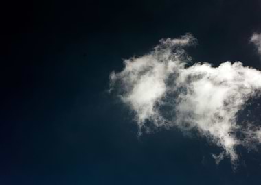 Black air sky with clouds