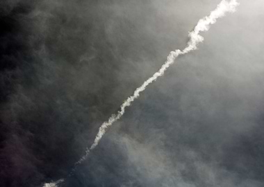 Black air sky with clouds