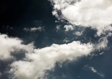 Black air sky with clouds