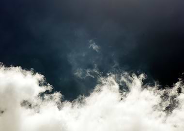 Black air sky with clouds