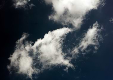 Black air sky with clouds