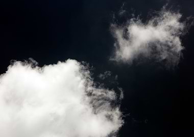 Black air sky with clouds